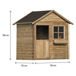 Maisonnette "Coccinelle" - 126 x 112 x 158 - Bois