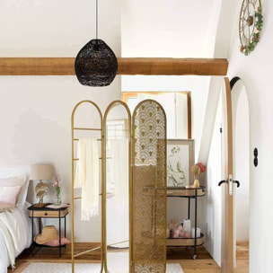 Lámpara de techo de papel negro mona