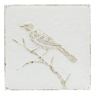Décoration murale Varo oiseau 26x26m blanc