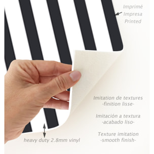 Alfombra de vinilo Zigzag Zen 66x180 cm - PVC antideslizante, vinilica para cocina o salón, lavable, estilo geométrico