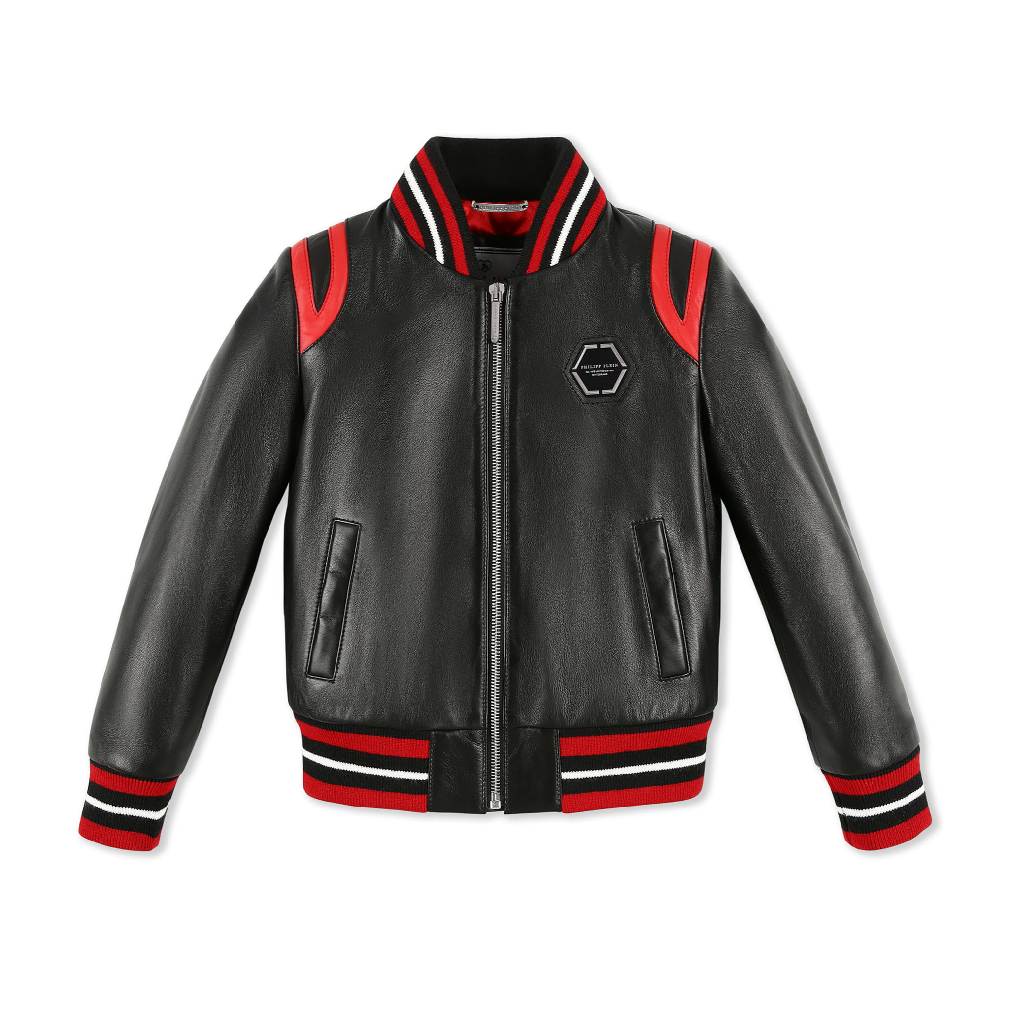 PHILIPP PLEIN Leather Bomber Space Plein