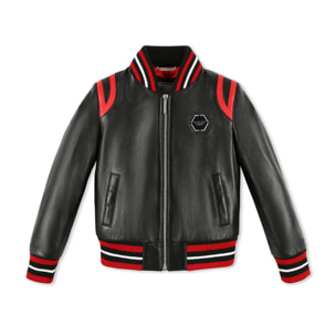 PHILIPP PLEIN Leather Bomber Space Plein