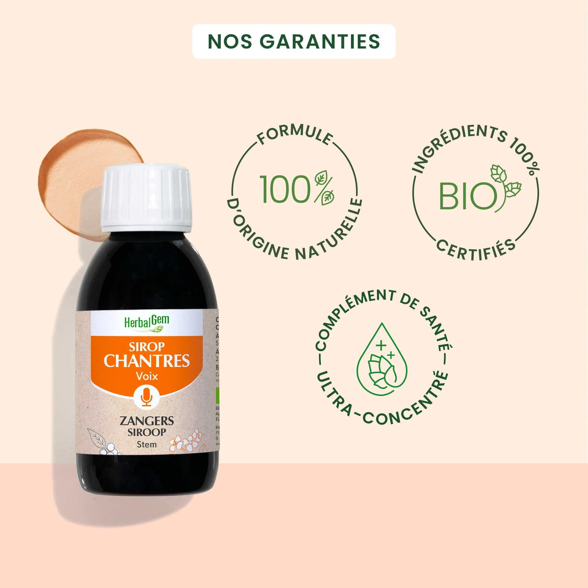 Herbalgem- Sirop Chantres Voix enrouée - Bio - 150 ml