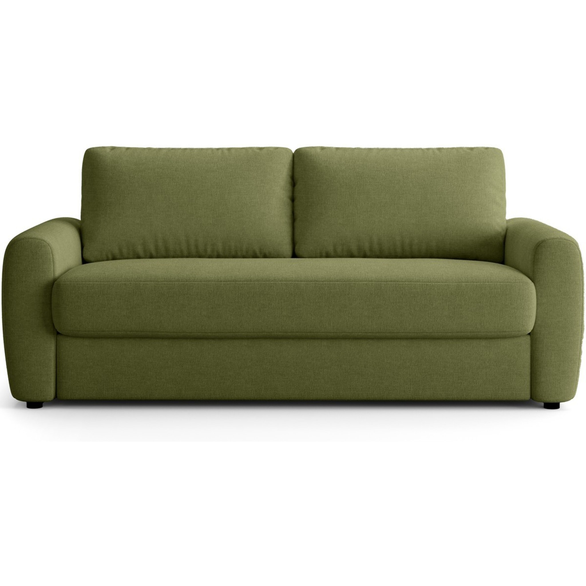 Canapé droit convertible 3 places en tissu chenille - ouverture express - SALVIA