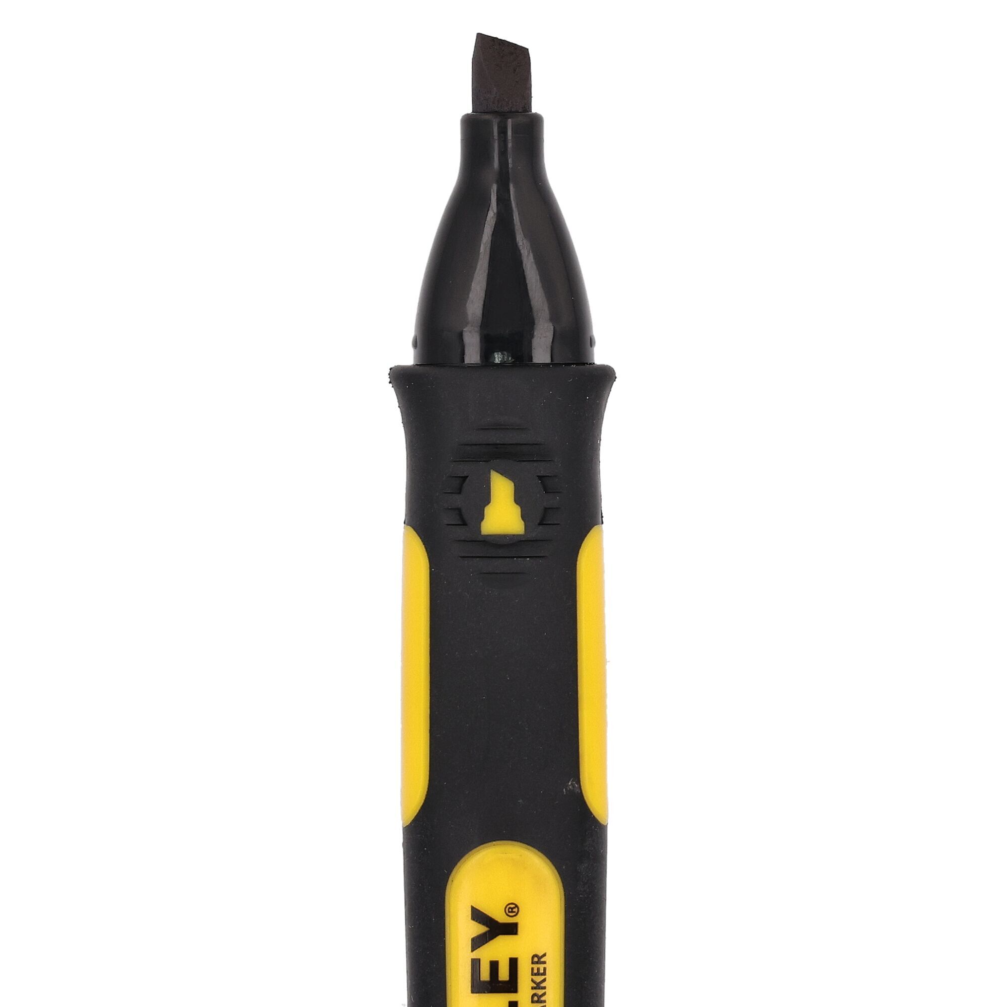 Lot de 2 Marqueurs noirs, pointe large biseautée