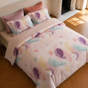 Parure housse de couette 100% coton motif tropical - PALOMA
