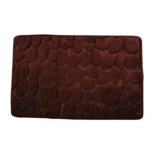 Tapis de bain Microfibre PEBBLE Marron Chocolat MSV