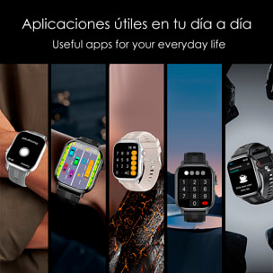 Smartwatch B05 con llamadas BT, notificaciones push. Monitor deportivo y de salud. Corona multifunción.