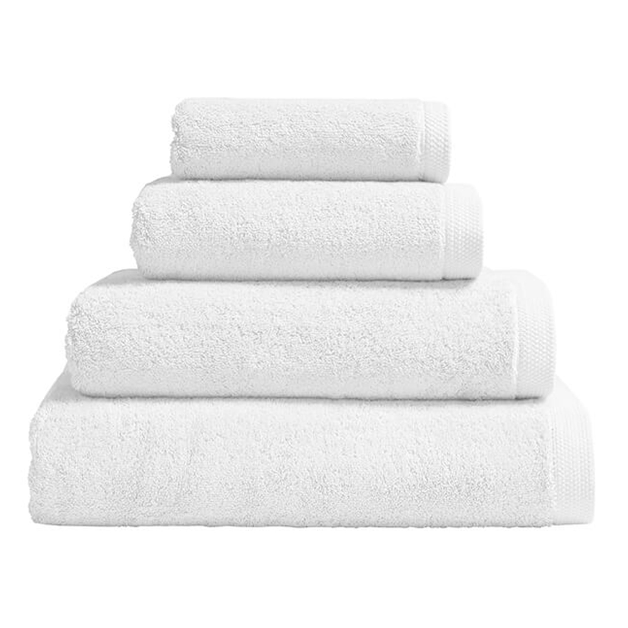 Drap de bain uni en coton peigné biologique, ESSENTIEL, Blanc