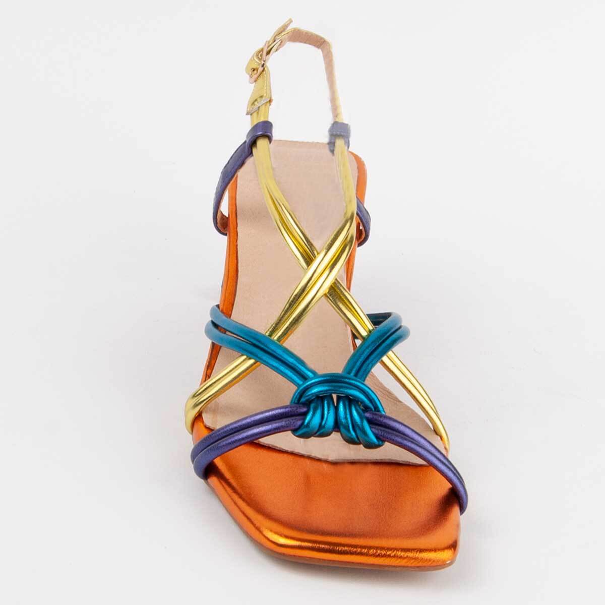 Sandalia De Tacón - Multicolor - Altura: 6 Cm