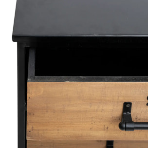 Commode double "Baris" métal et bois 10 tiroirs