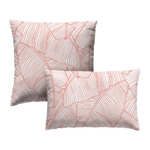 Pack 2 fundas cojín decorativas BANAMA CORAL