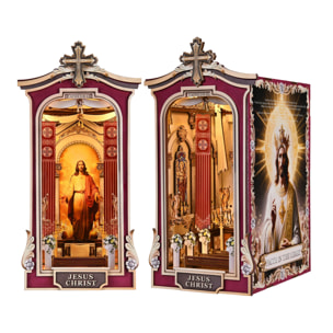 Maqueta de madera, diseño 3D realista con gran detalle y luces led.