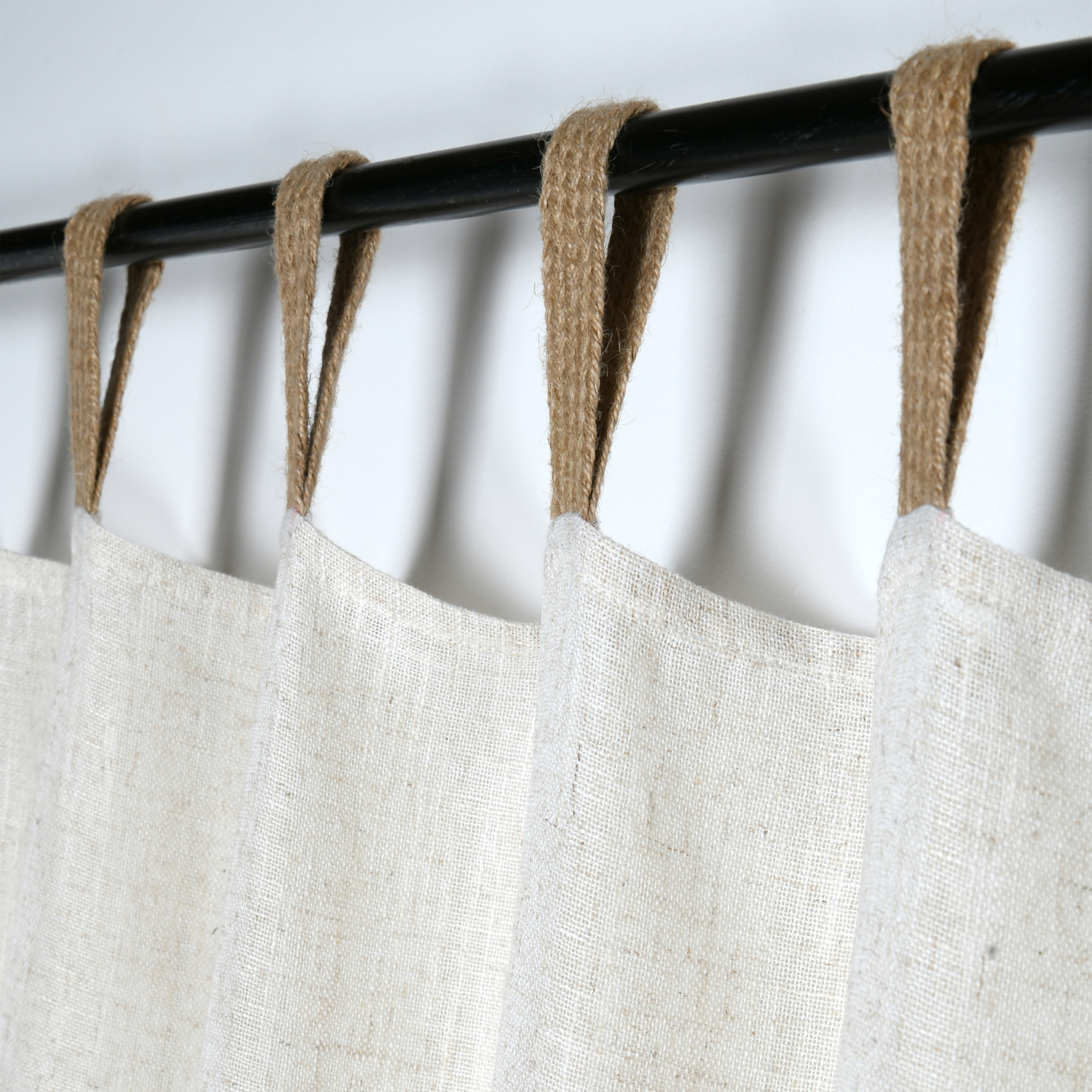 Voilage tamisant polylin à pattes - Naturel