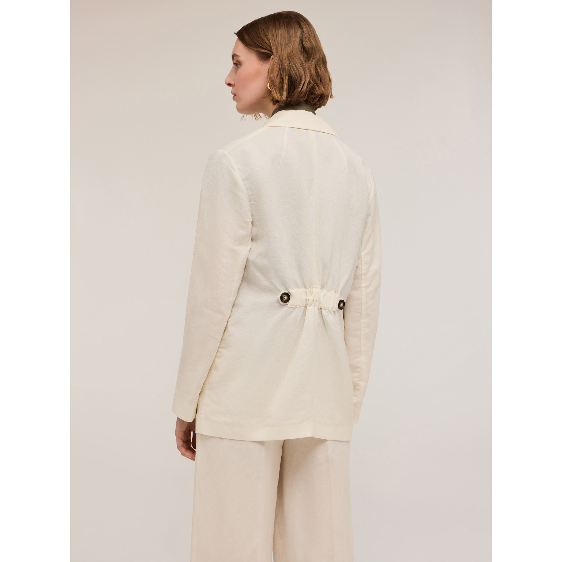 Motivi - Blazer de un botón con trabilla - Blanco