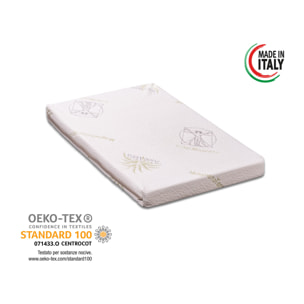 BabyFlex - Materasso per culla lettino NEXT to me antisoffoco misura 50x82 alto 6 rivestimento Aloe Vera sfoderabile lavabile Compatibile Chicco Next2Me Cam Cullami Brevi