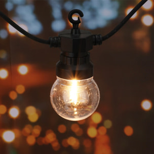 Guirnalda de luces led blancas cálidas para decoración interior, 10 bolas g50 con temporizador y transformador