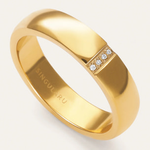 Anello Starla Sparks Acciao Placcato Oro