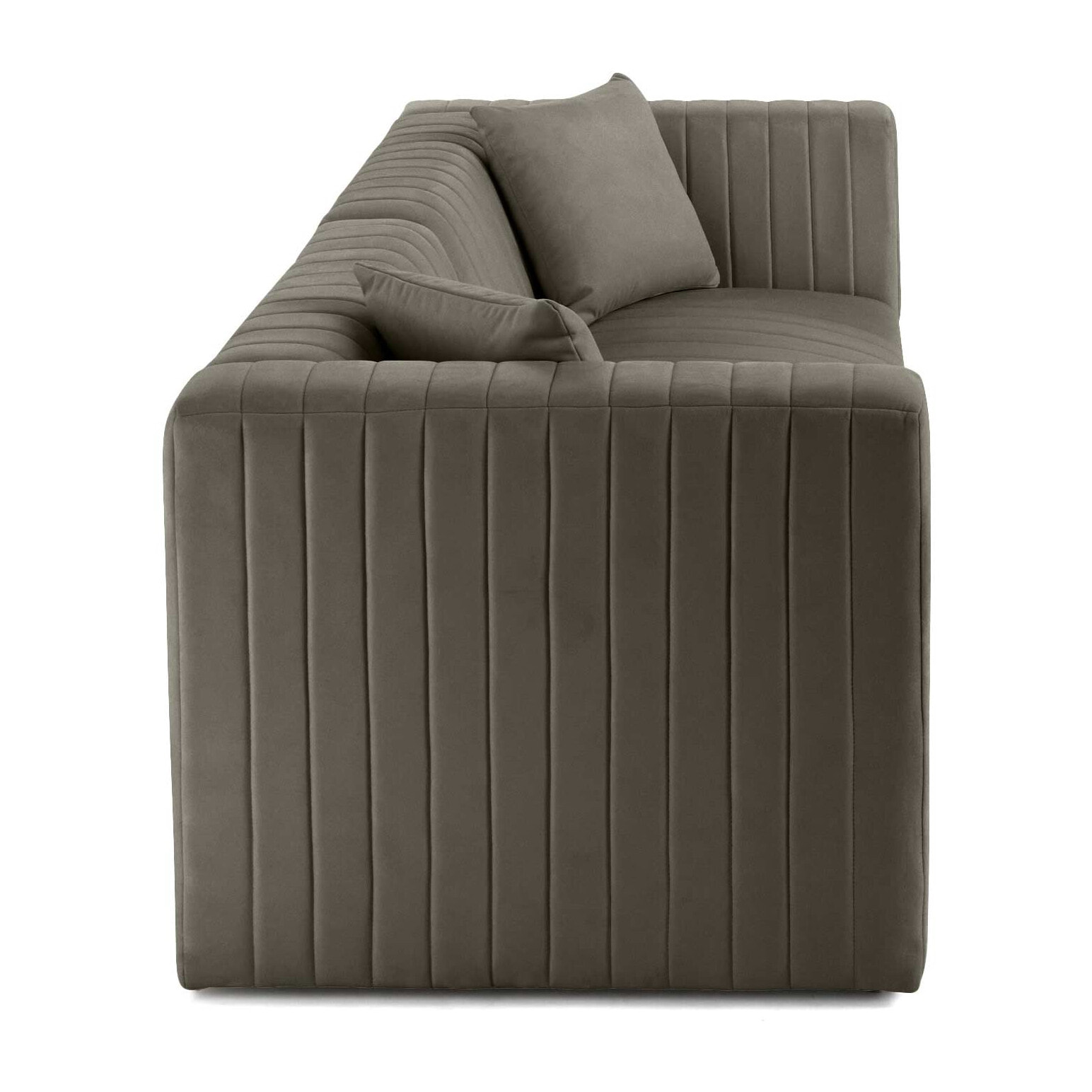 Nova - canapé modulable 2 places - en velours - Gris