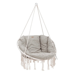 Chaise de détente suspendue "Cordessa" en acier traité époxy