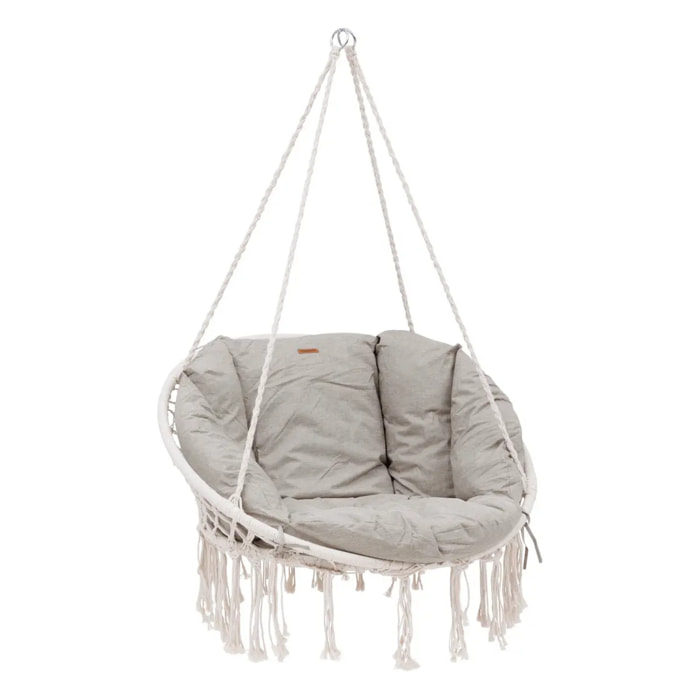 Chaise de détente suspendue "Cordessa" en acier traité époxy