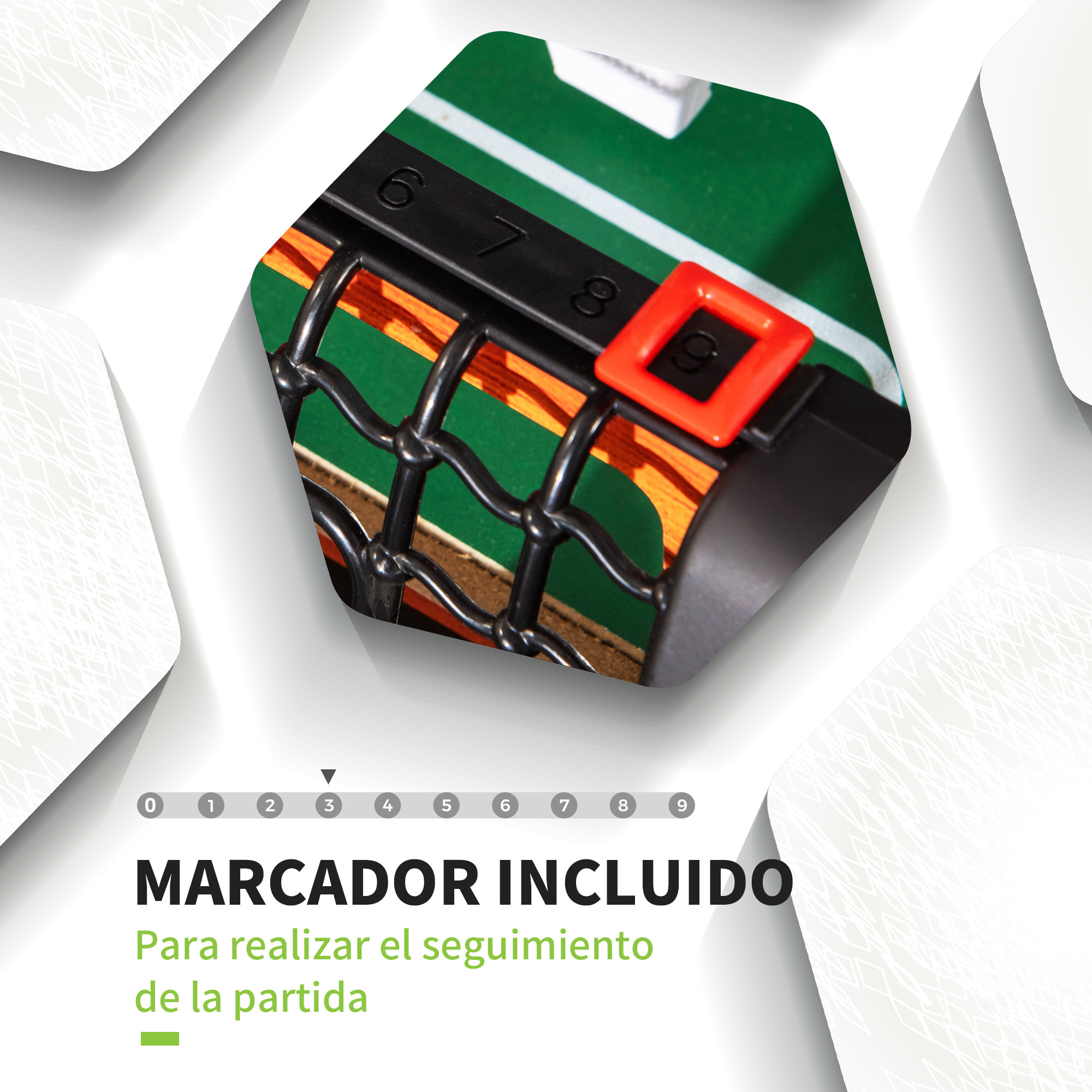Futbolín para Niños de 7+ Años Futbolín Infantil de Madera 118x104x69 cm con 2 Bolas 8 Asas 2 Marcadores 22 Jugadores para Familias Fiestas Negro