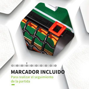 Futbolín para Niños de 7+ Años Futbolín Infantil de Madera 118x104x69 cm con 2 Bolas 8 Asas 2 Marcadores 22 Jugadores para Familias Fiestas Negro