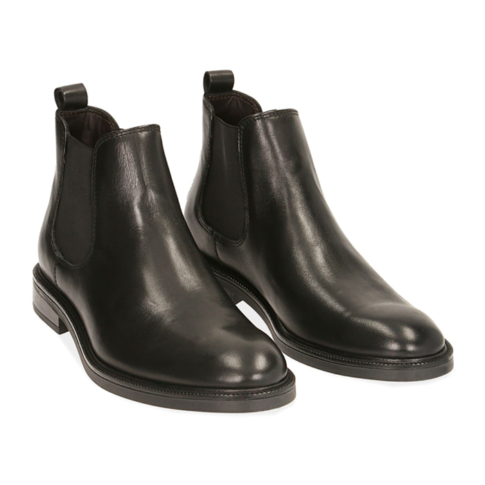 Chelsea boots neri in pelle di vitello