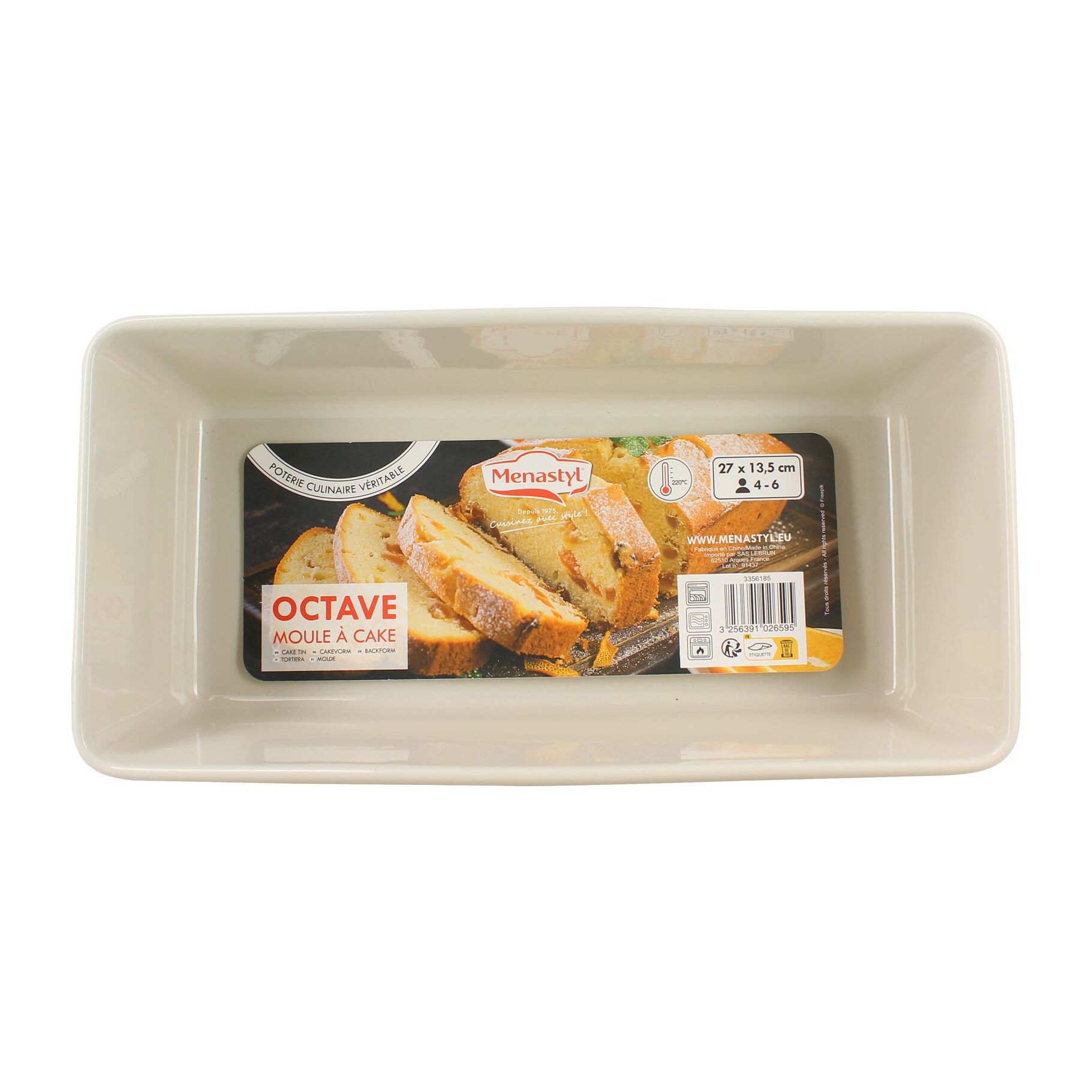 Moule à cake en grès beige OCTAVE