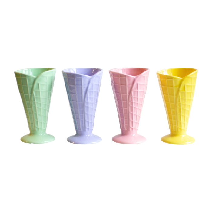 Lot de 4 coupes cône à glaces, GELATERIA