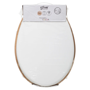 Abattant WC "Modern Color" blanc en bois