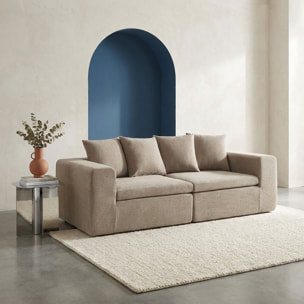 Canapé modulable tissu chenille 3 places MOVI