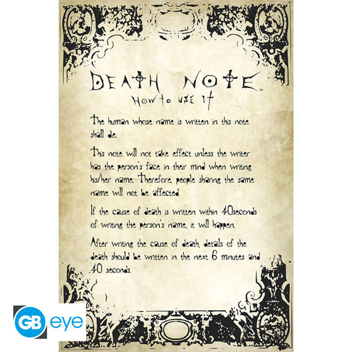 Death Note - Poster Maxi 91.5x61 - Rules