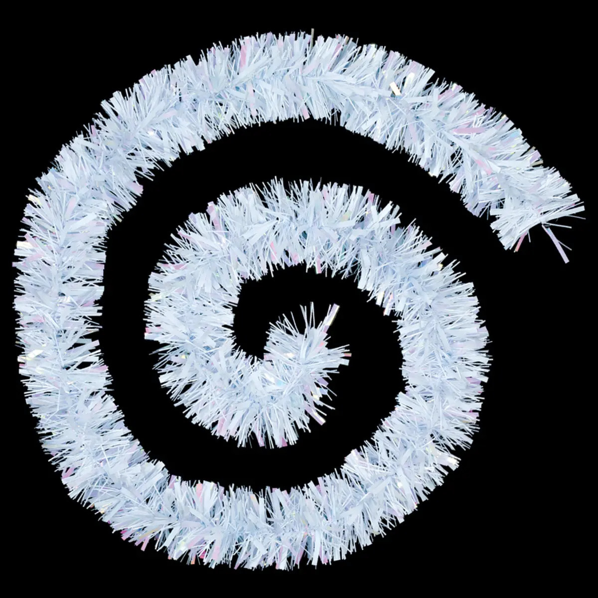 Guirlande brins mixtes 10cmx2m 6 plis blanc