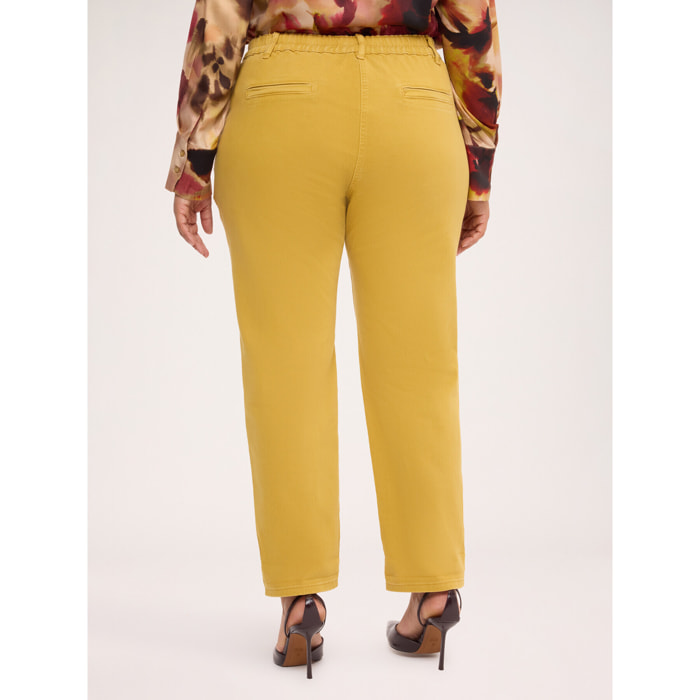 Fiorella Rubino - Pantaloni chino con applicazioni - Giallo
