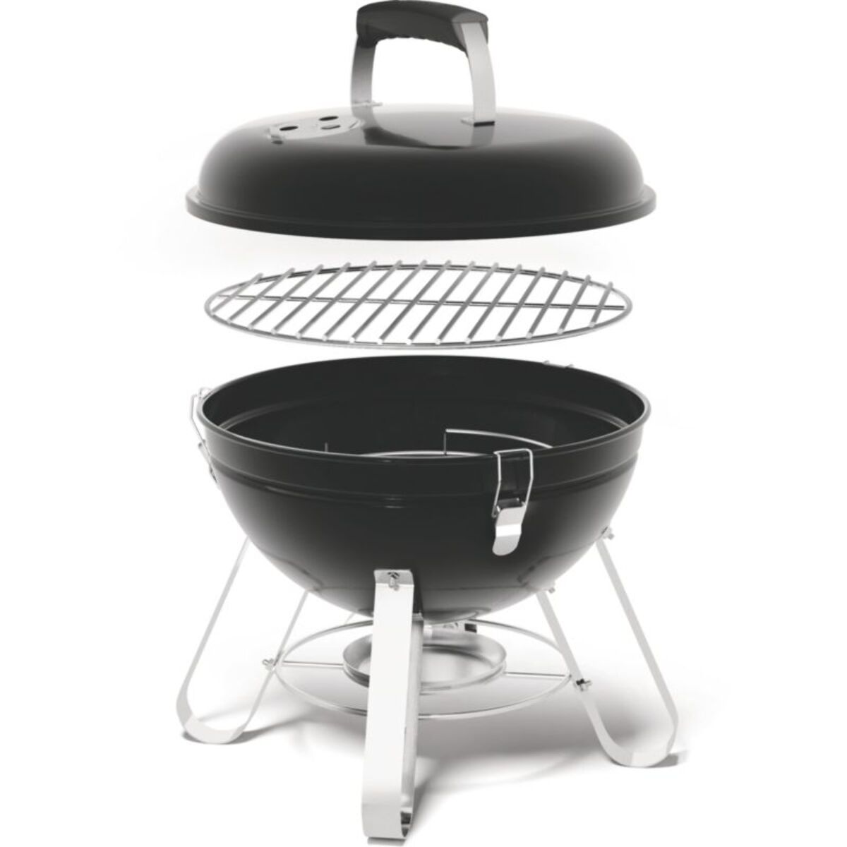 Barbecue charbon NAPOLEON Kettle Premium nomade noir à poser 37 cm