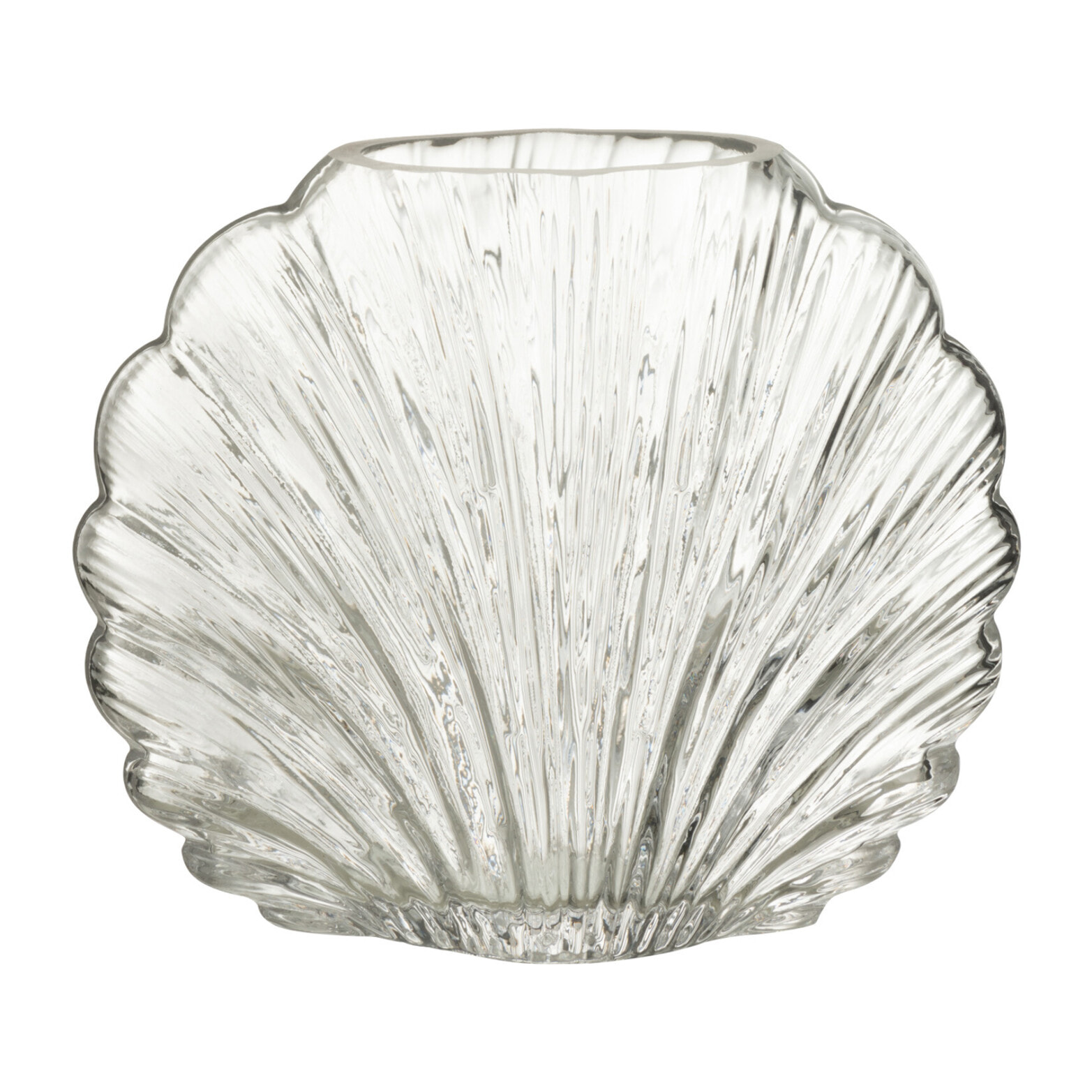 J-Line vase Coquillage - verre - transparent - small - Ø 10 cm