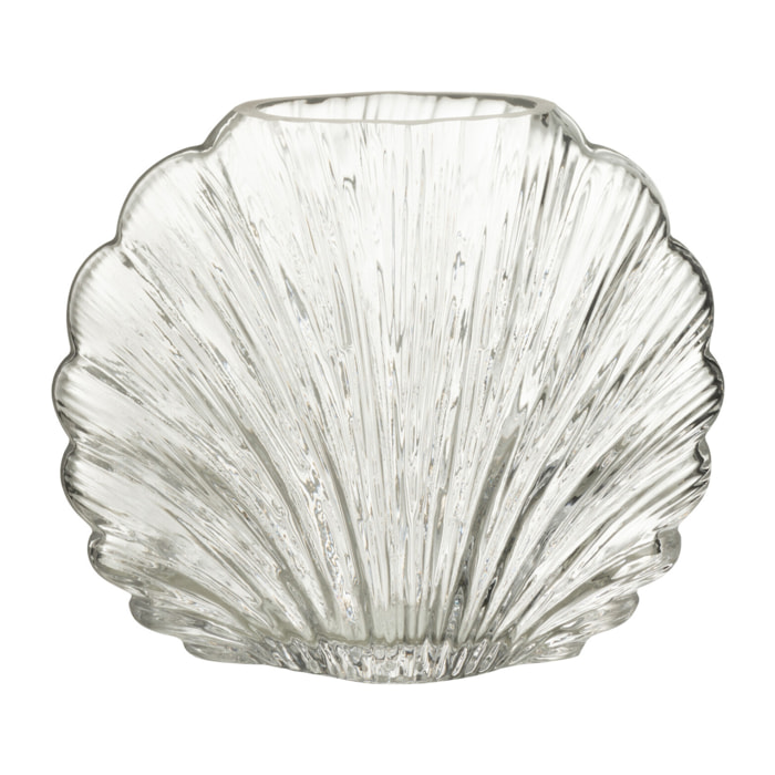 J-Line vase Coquillage - verre - transparent - small - Ø 10 cm