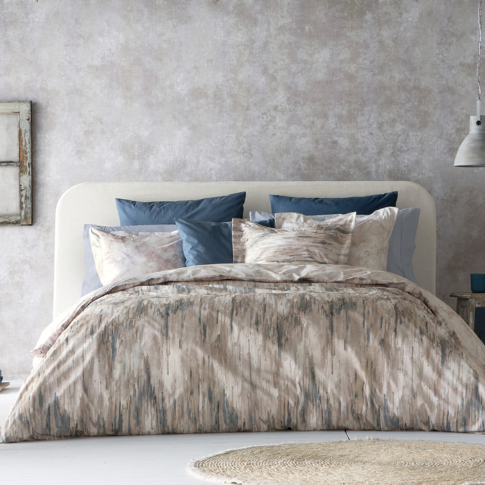 Housse de couette réversible KANNO en coton percale - denim - vendue seule