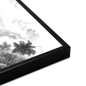 Affiche encadrée paysage tropical Affiche + cadre en métal - Noir