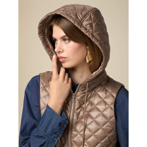 Oltre - Lightweight sleeveless down jacket - Marrón