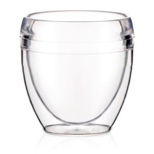 PAVINA OUTDOOR: Set 6 gobelets double paroi plastique, 0.25 l 0.25 L