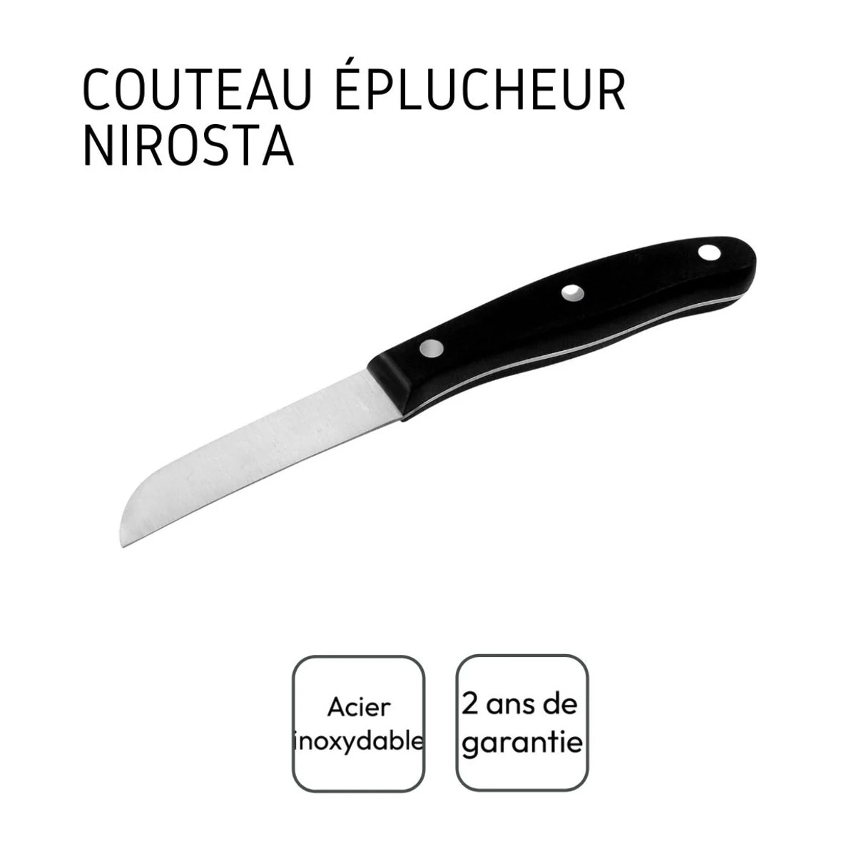 Set de 2 couteaux de cuisine 20 cm en inox Nirosta Fit