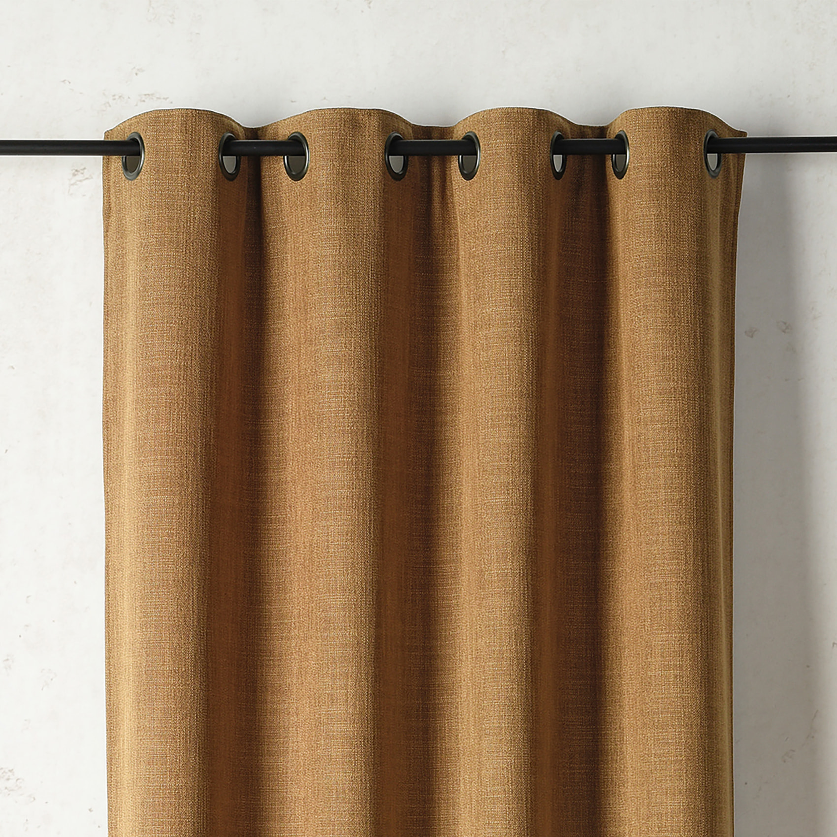 Rideau thermique et obscurcissant à envers polaire à oeillets - Jaune