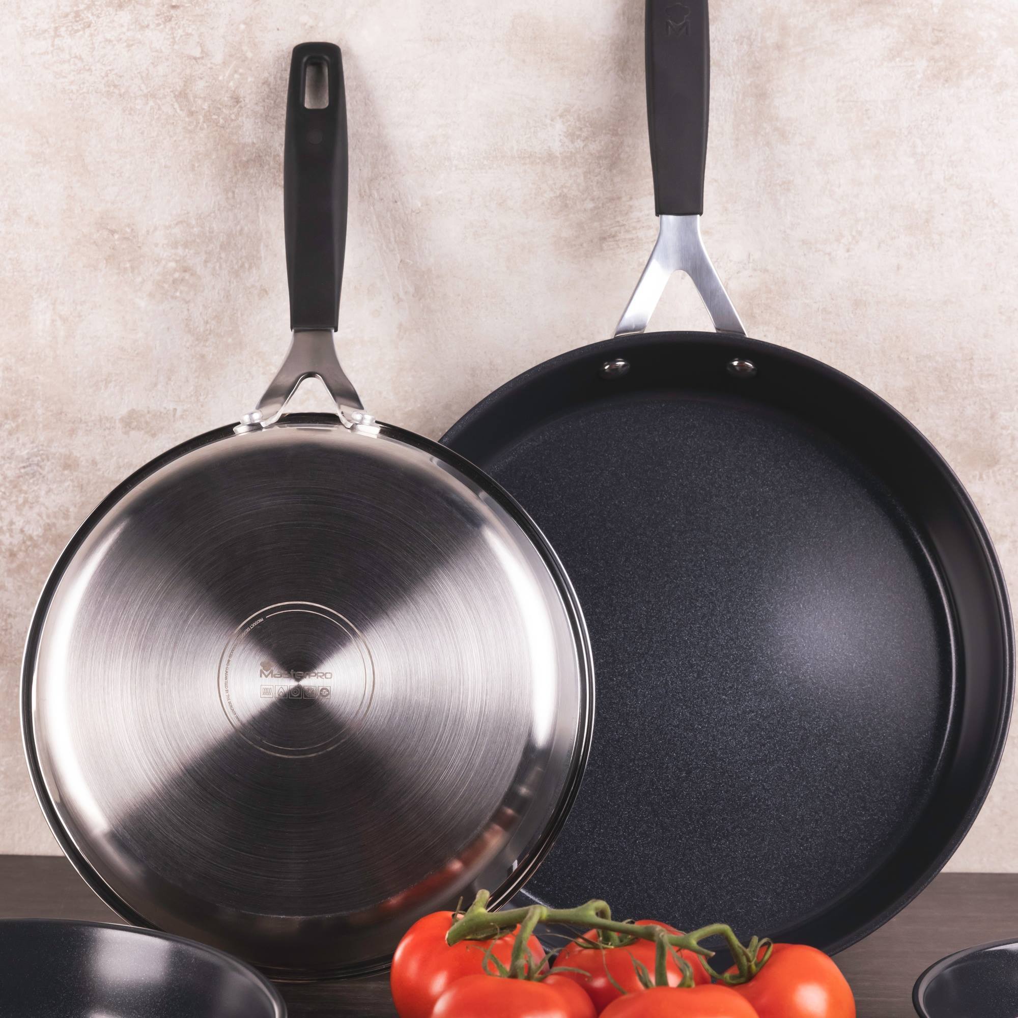 Juego de sartenes de Ø20Ø24Ø28cm en acero inoxidable MasterPRO