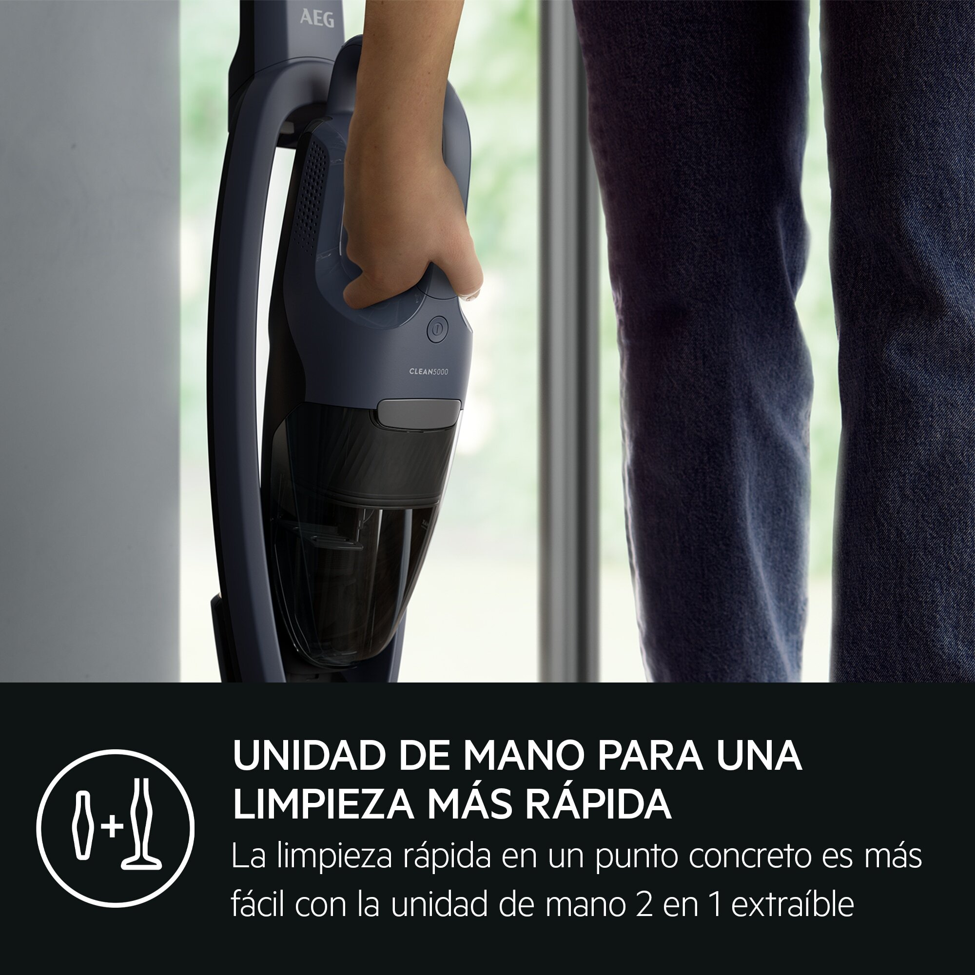 AEG Aspiradora sin cable Serie 5000 Clean de 45 min de autonomía AS52CB18DB