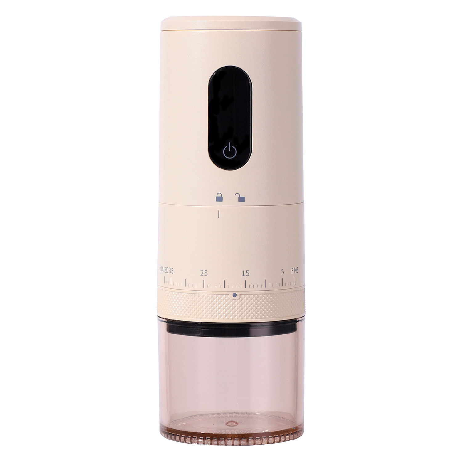Molino de café eléctrico portátil 952, 30W, batería recargable de 2000mAh, capacidad 110ml, ajuste de grosor y luces de aviso de batería.