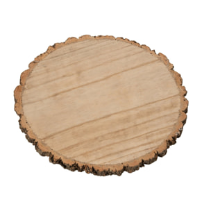J-Line décoration disque - bois - naturel - large - set de 3
