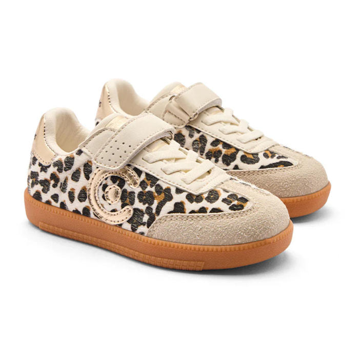 Zapatillas Bajas de Niña con Estampado Leopardo