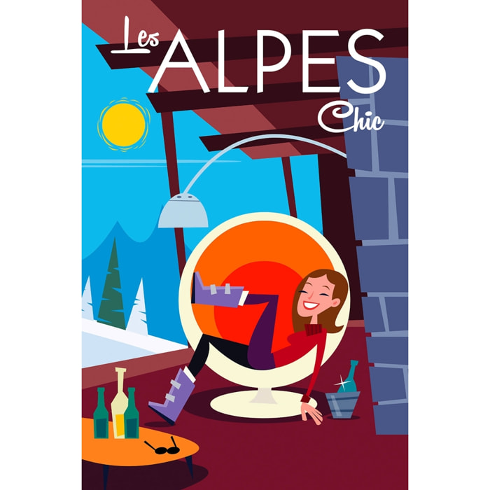 Tableau pause au chalet Tableau plexiglas